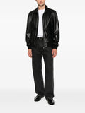 SERGIO MORETTI FIRENZE ribbed-trim leather jacket