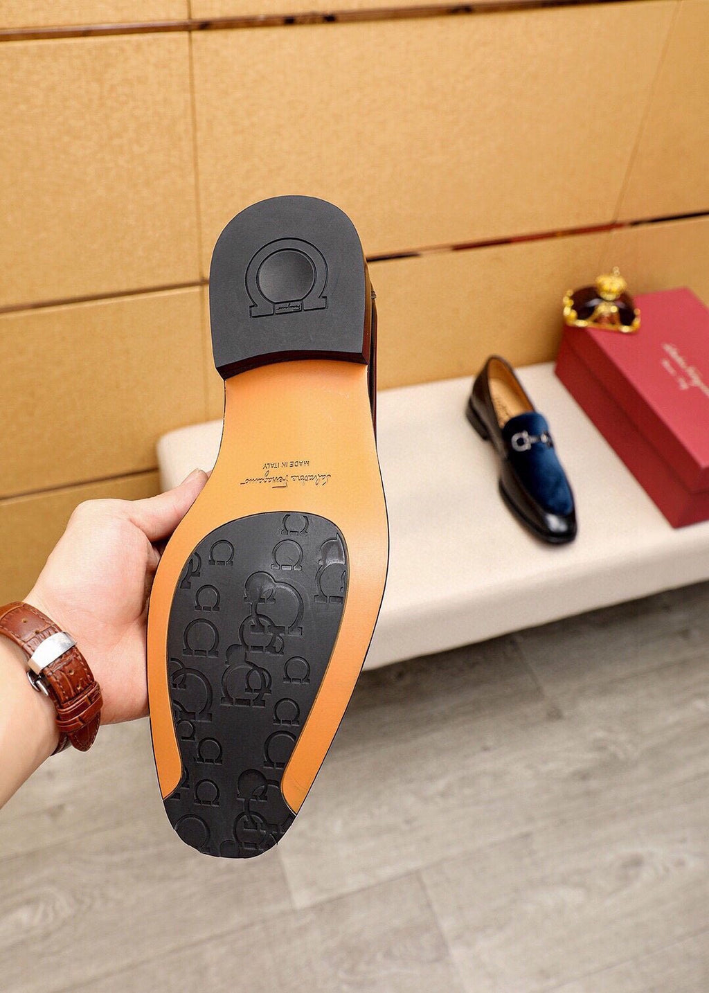Ferragamo Silver-Hardware Bit Loafers